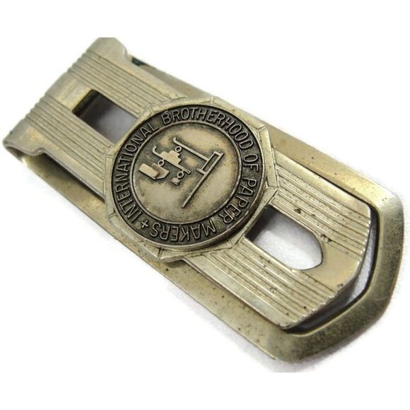 Vintage Brotherhood of Paper Makers Money Clip Bastion Bros. Rochester New York - Picture 1 of 10